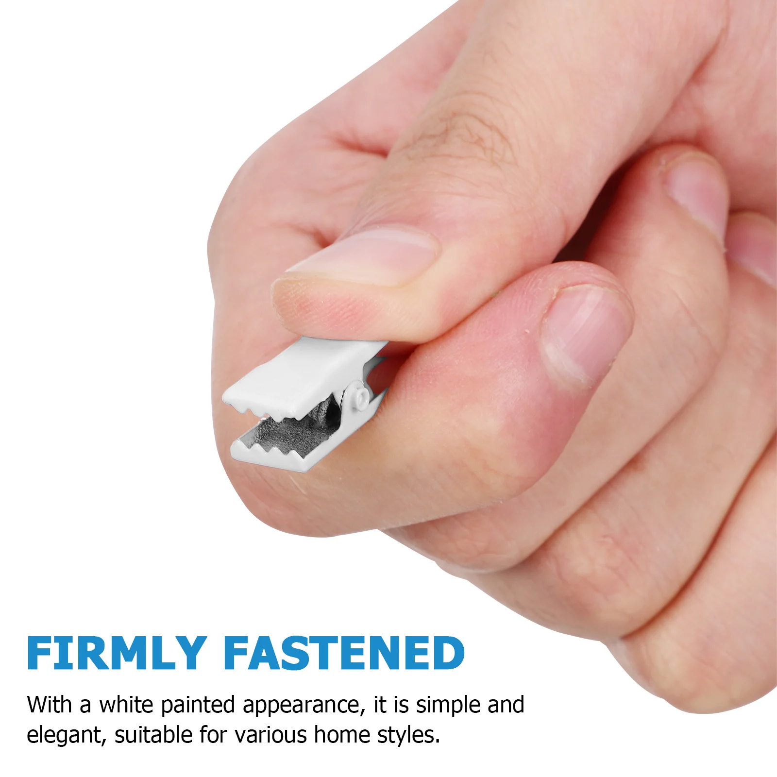 

40pcs Small Curtain Clips for Drapes Metal Wire Light Hangers Multipurpose Display Flat Rope Rings Awning Home Decoration