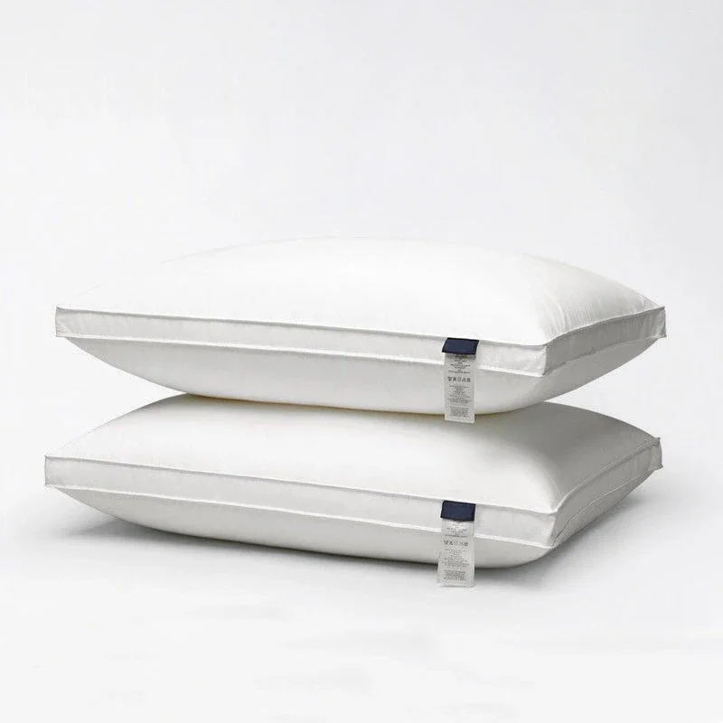 

Hotel Style Feather Cotton Pillow Three-dimensional Soft Solid Color Pillow Home Decorative Pillow Low-high Pillows for Sleeping