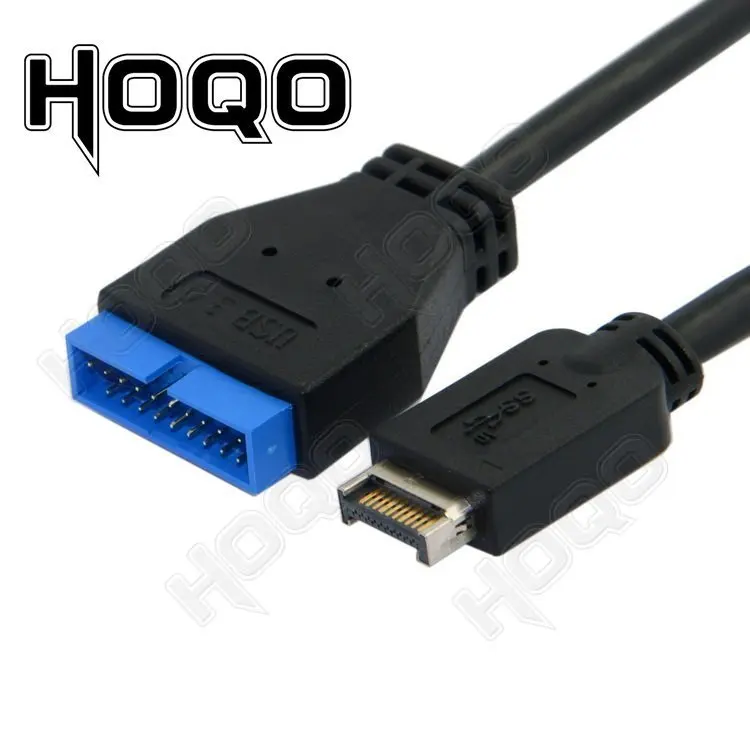 20pin ao tipo-e cabo curto, cabeçalho do painel frontal de usb 3.1 ao cabo de extensão 25cm do encabeçamento de usb 20pin para asus placa-mãe