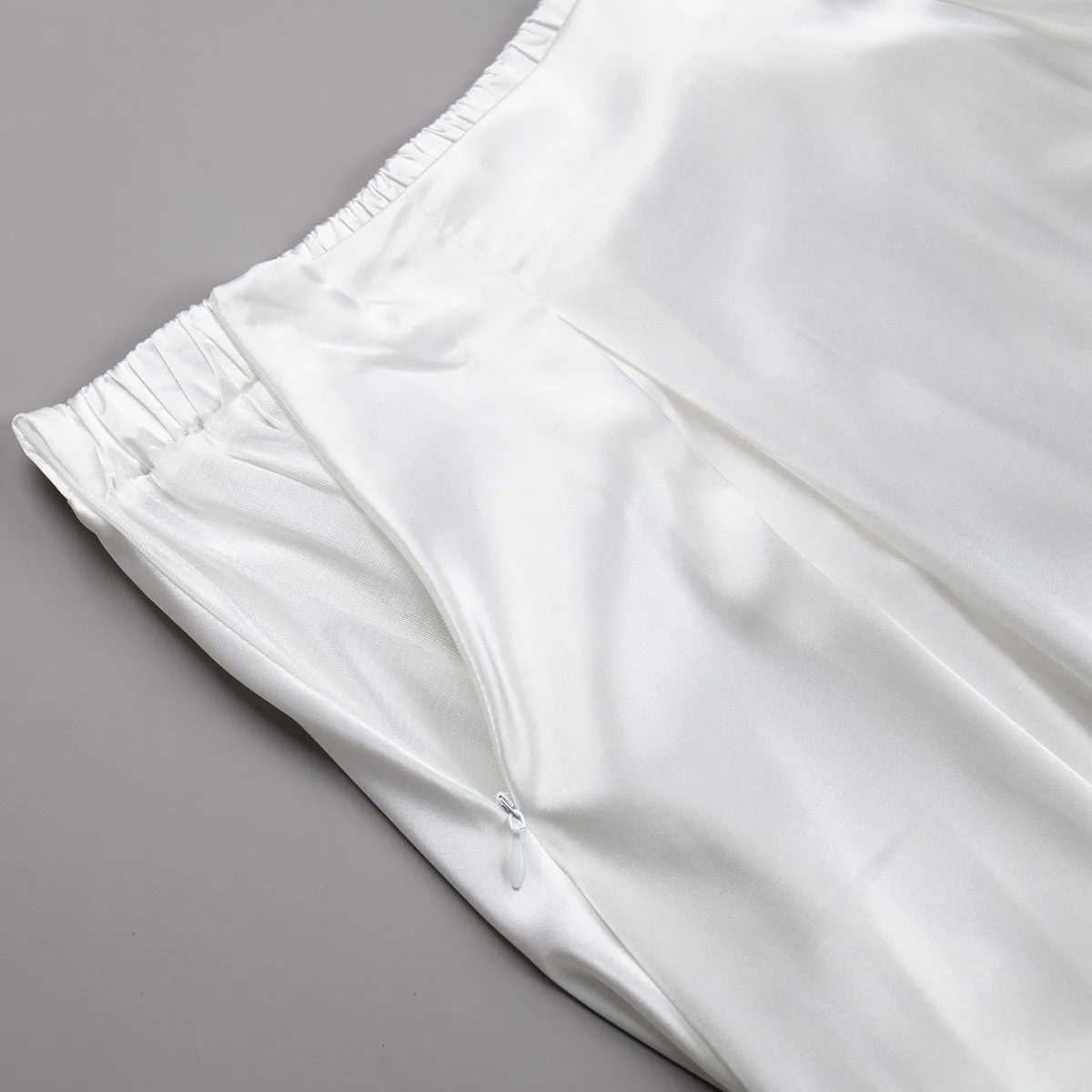 Bornladies Eleganter Satin Loser Damenrock 2025 Hochgeschnittener Maxirock Streetwear Klassischer Langer Rock Modischer Schwarzer Damenrock – Detail 18