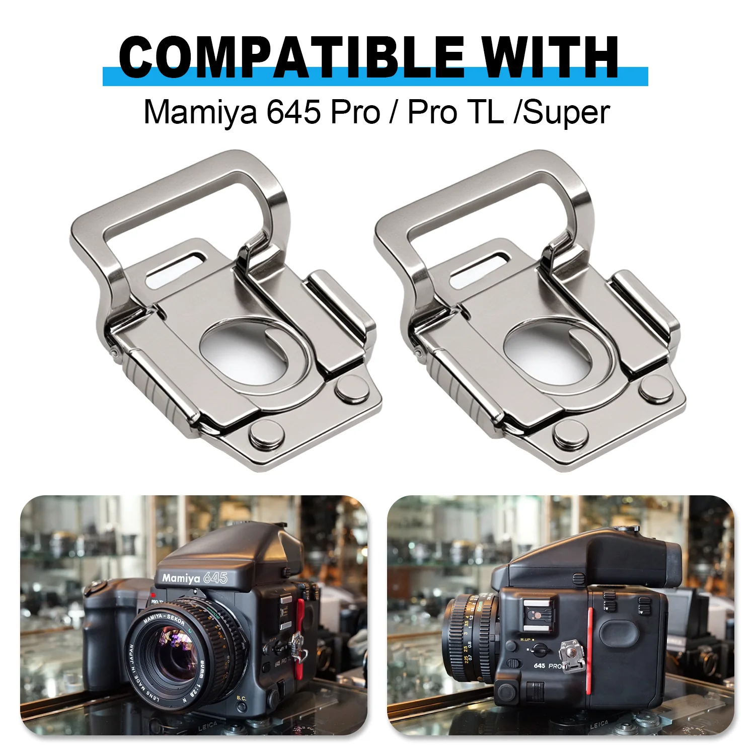 Mamiya Lugs Shoulder Strap Adapter Clips For Mamiya 645 Pro/Pro TL/Super Camera