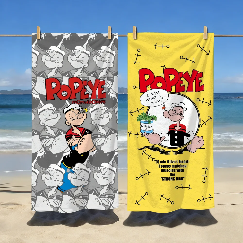 Cartoon P-Popeye-S Cool Towel Soft Pool Gift For Travel Gym Shower Camping Quick Dry Sports Large Beach Towels