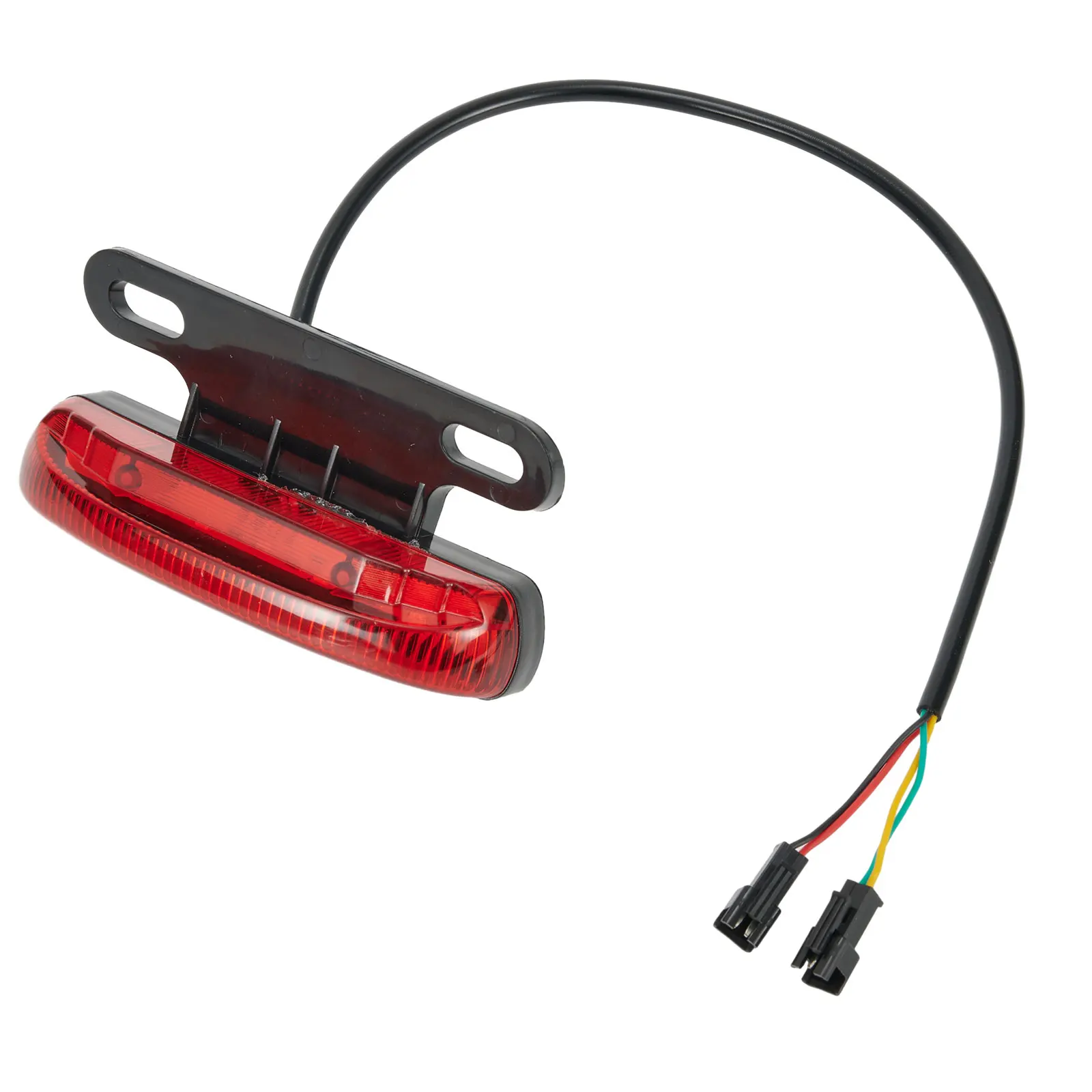 36V 48V E-Bike Rear Brake Light Tail Light with Low Brake Signal Detection for Electric Bicycles Compatible with SM Connector