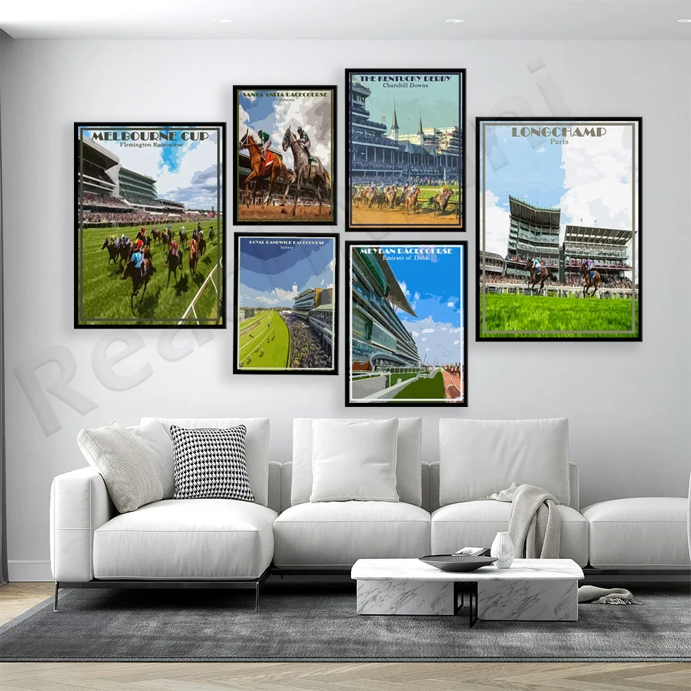 Santa Anita Park, Churchill Downs, Kentucky Derby, Sydney Horse Racing Mount Everest, Dubai Racecourse sports travel canvas post