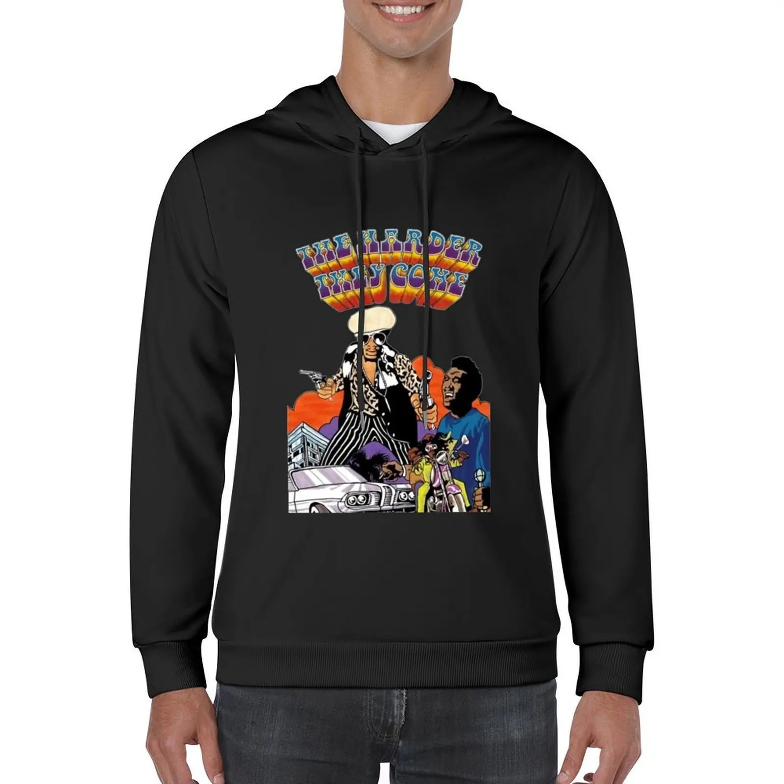 Sgdikl Jimmy Cliff The Harder They Come أنيق، كاجوال، مريح من القطن بغطاء للرأس بلوزة خريفية للرجال بقلنسوة