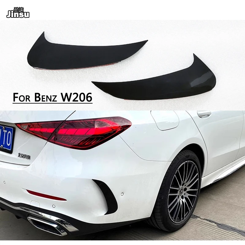 

Glossy Black Car Rear Bumper Vents Decoration Vent Splitter Cover For Mercedes Benz C Class Sedan C250 C300 2022 - 2023 W206