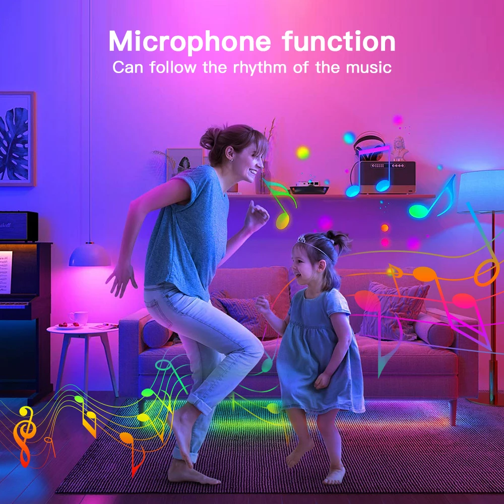 ESP32 WLED LED Controller Mic microfono musica Dynamic RGB IC App fai da te WS2811 WS2812 SK6812 TM1814 WS2813 WS2815 Strip