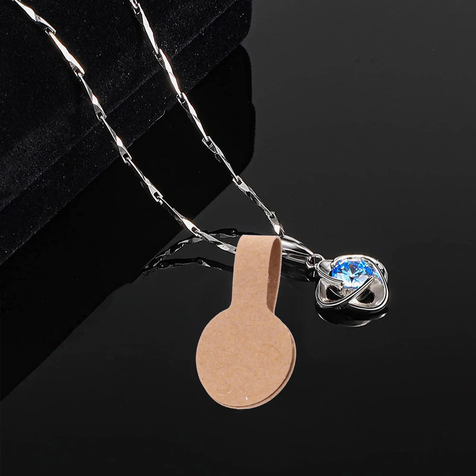 100Pcs Blank Kraft Paper Hanging Tags Jewelry Marking Price Labels for Display Lightweight Practical Not Easy to Fade