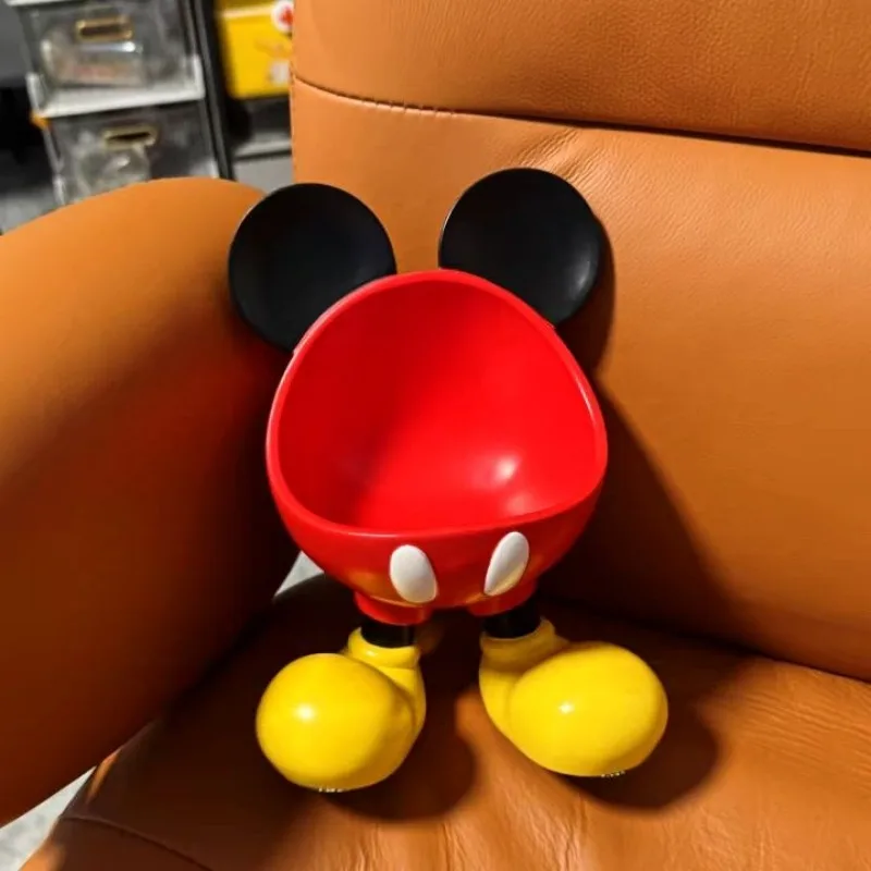 Caja de almacenamiento de llaves de entrada de dibujos animados de Mickey de animación de Disney, adornos multifuncionales, almacenamiento para el hogar, regalos creativos de decoración del hogar