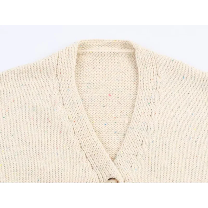 HipSeam Women's Cardigan with Button Pocket Autumn V Neck Long Sleeve Knit Women's Plain Sweater Elastic Female Tops
