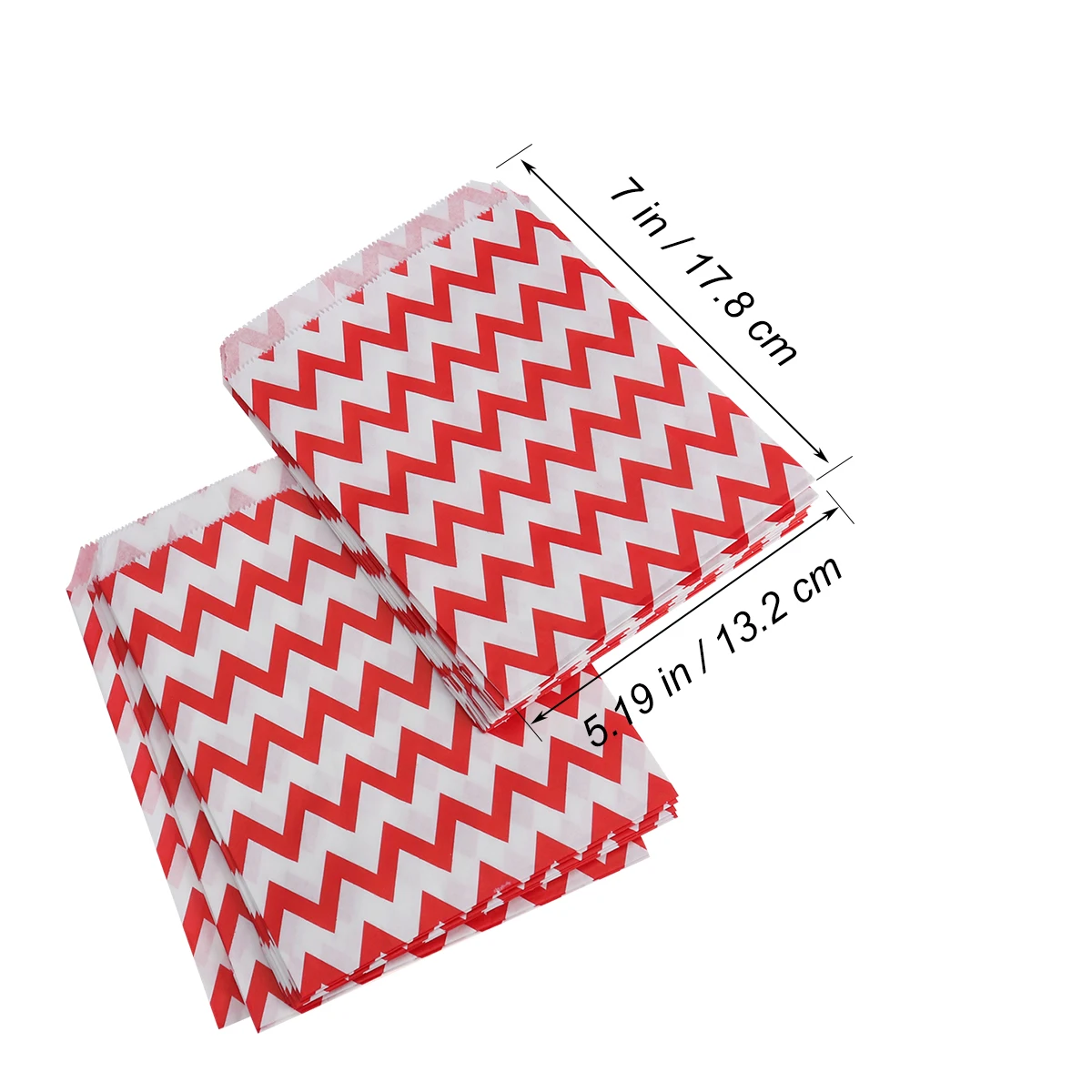 

25 pcs Wavy Food Bags Eco Friendly Paper V Shaped Wave Pattern Gift Sacks Treats Nuts Cookies Birthdays Halloween Christmas