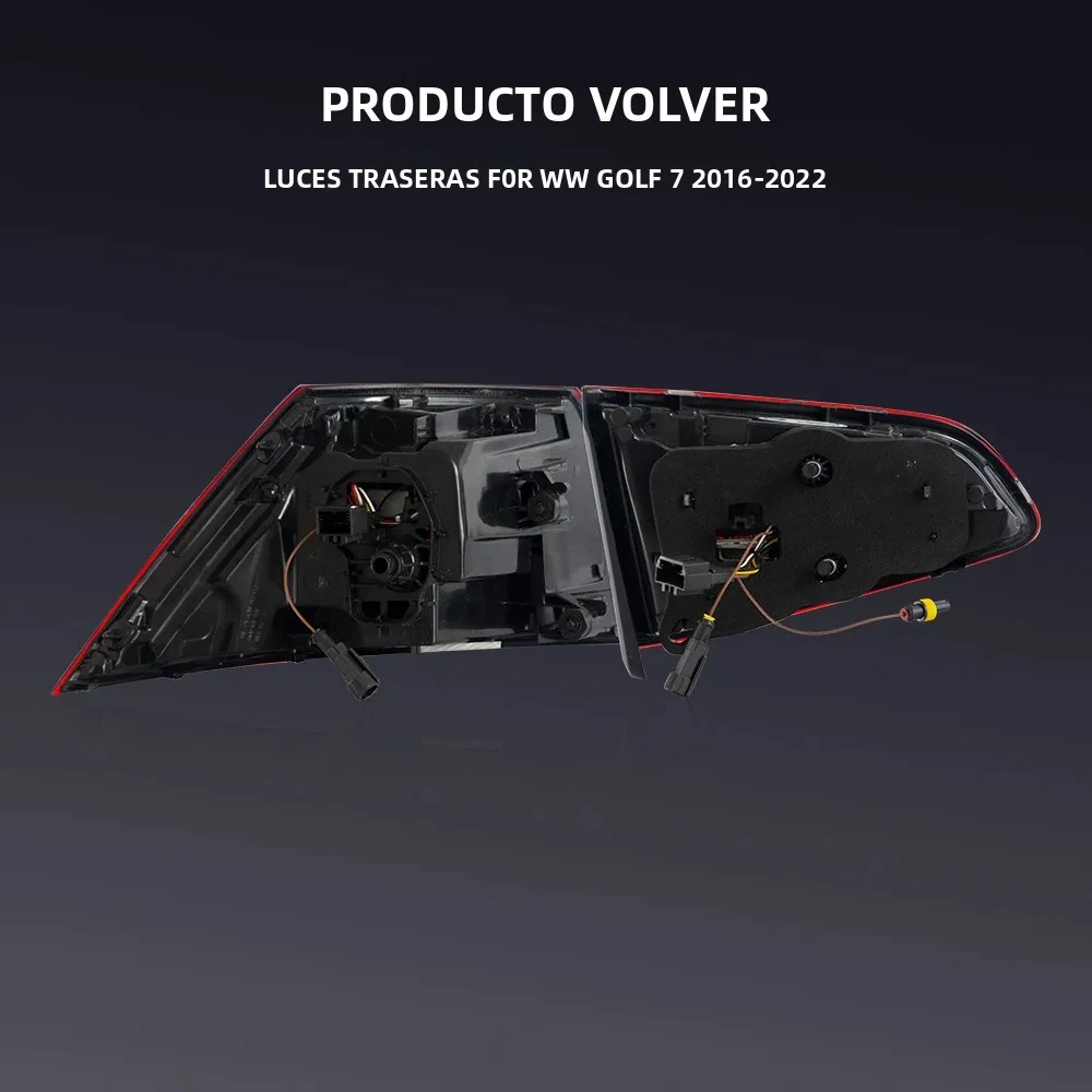 Picture 5: Pair Of LED Tail Lights For VW Golf 7 2016-2022 DRL Reverse Brake Turning Signal Plug And Play Car Rear Tail Light Assembly