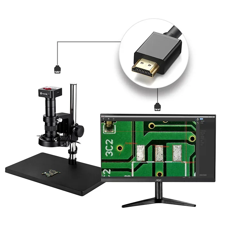 High definition electron microscope, industrial camera magnifying glass detector measuring screen