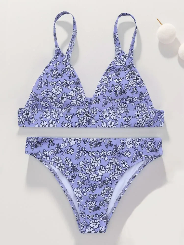 Vigobreviya 2025 sexy amarrado roupa de banho feminina impressão push up bikini brasileiro sem costas maiô senhora praia verão