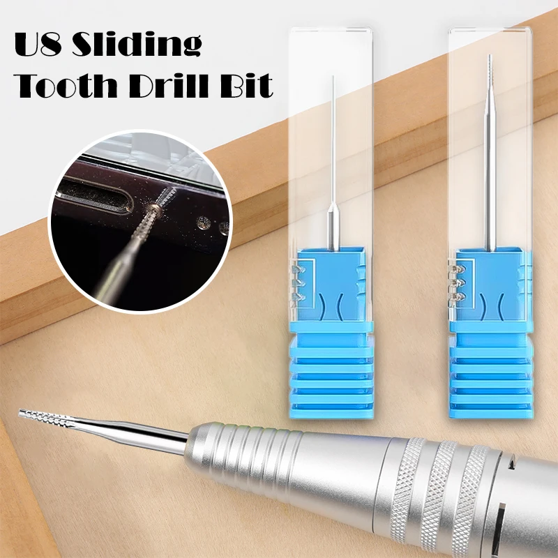 U8 Alloy Screw Extractor Drill Bit for Phone PCB Repair, Quick Removal Tool for Stripped Screws Without Damage (2Pcs)