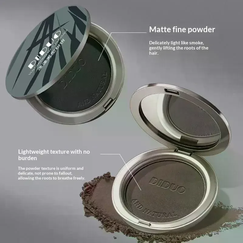 Fluffy Hair Powder Black Brown, Instant Gray Hair Coverage Natural, Hairline Shaping for Daily Travel Quick Hair Touch Up