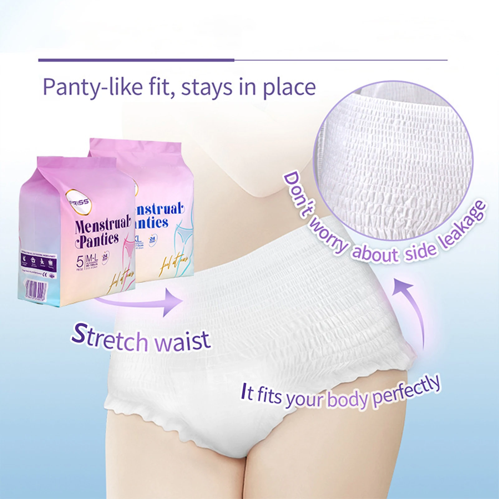

Pull-Up Period Protective Underwear Ultimate Max Absorbency Diapers Ideal For Overnight Use B88