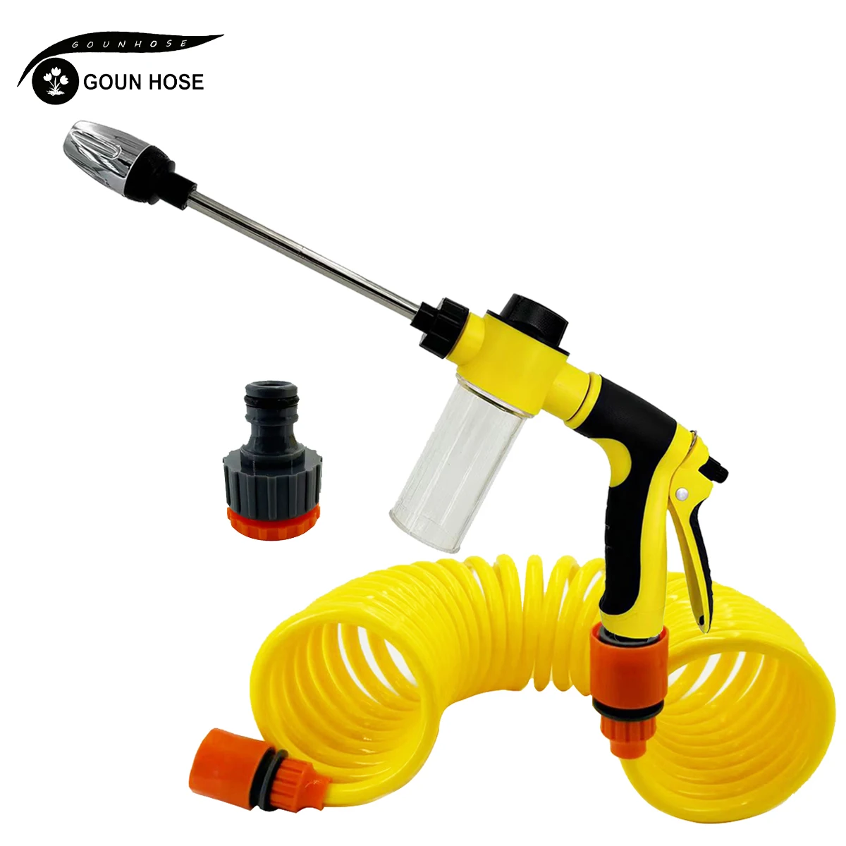 

Car Washing Magic Garden EVA Spring Fube, High-Pressure Car Washing Foam Water Gun, Lawn Irrigation And Watering Tools GOUN HOSE