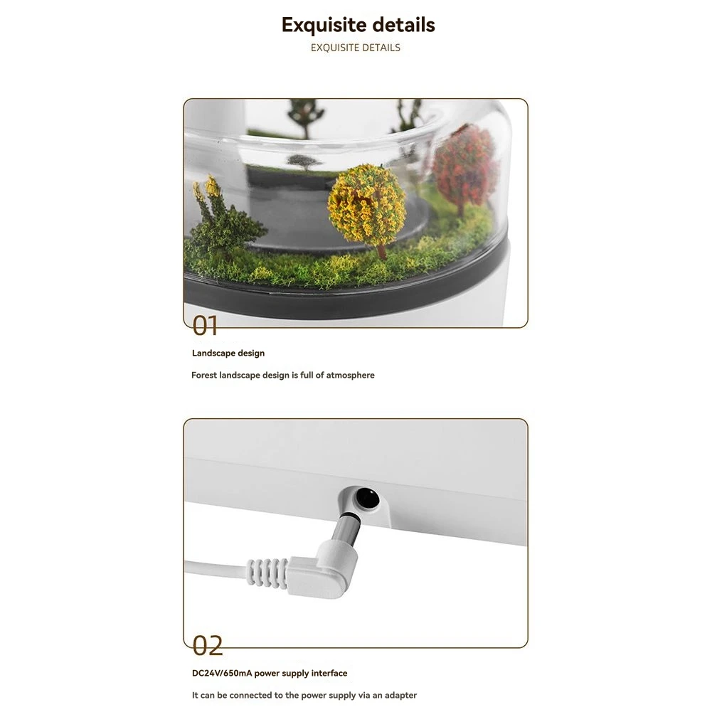 

A83X-Aroma Humidifier Fragrance Diffuser Raindrop White Noise Colorful Light Essential Oil Diffuser US Plug