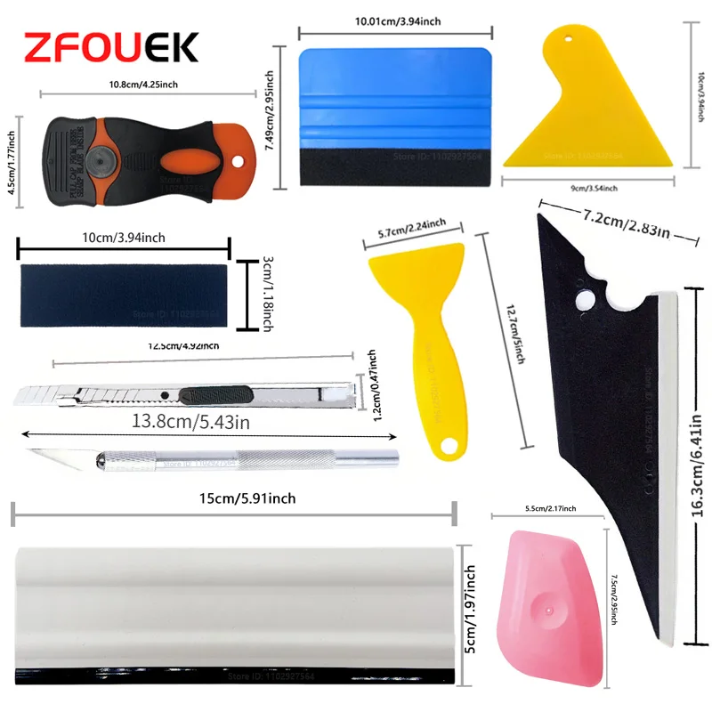 ZFOUEK 19/31Pcs Carbon Fiber Car Tools Vinyl Wrap Film Sticker Wrapping Auto Window Tint Foil Stick Squeegee Razor Scraper view 2