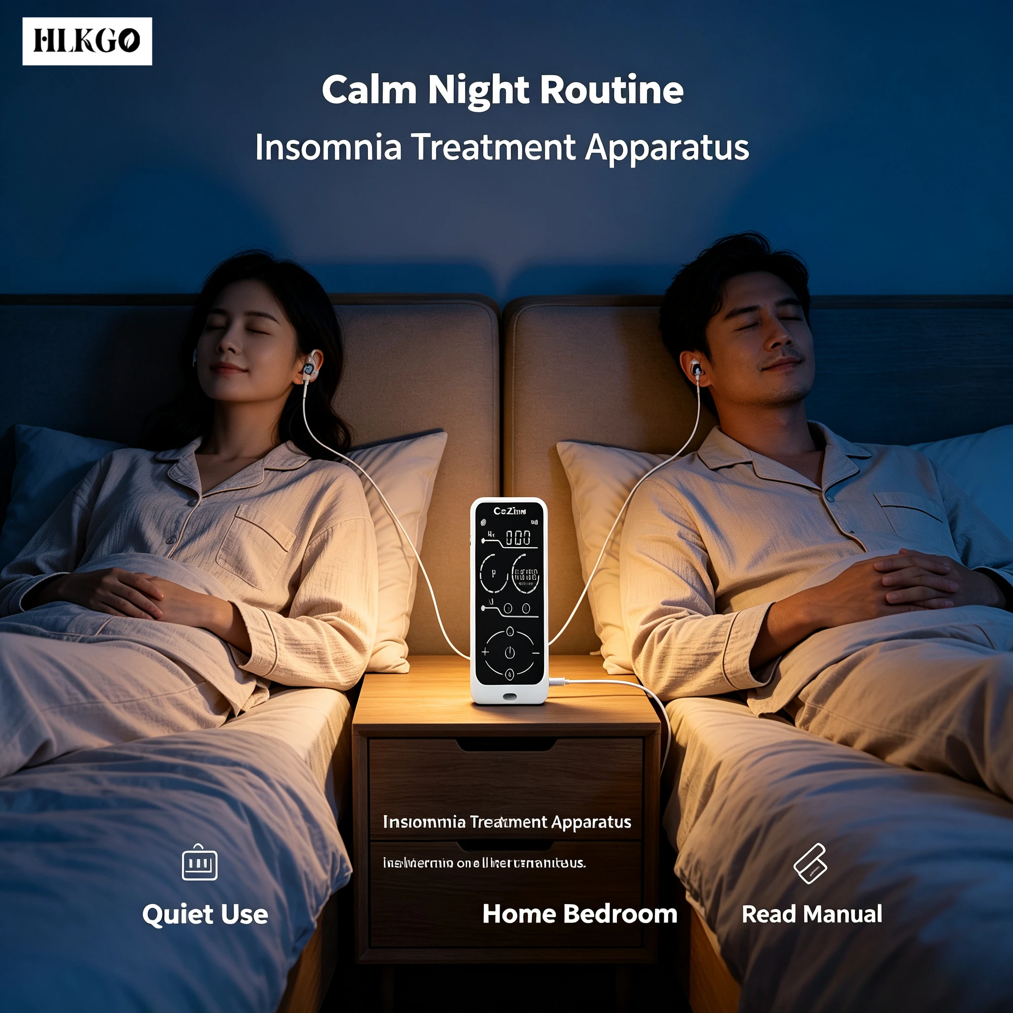 HLKGO 2026 New Electric Pulse Vagus Stimulator, Supports Fast Asleep and Mood Balance, Portable Home Wellness Gadget