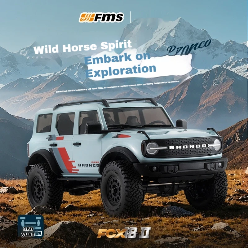 FMS Fcx18 Ii 1/18 Licensed Bronco Rc Car Electric 4wd Off Road Crawler Vehicle Hobby Model For Adult Outdoor Adventure