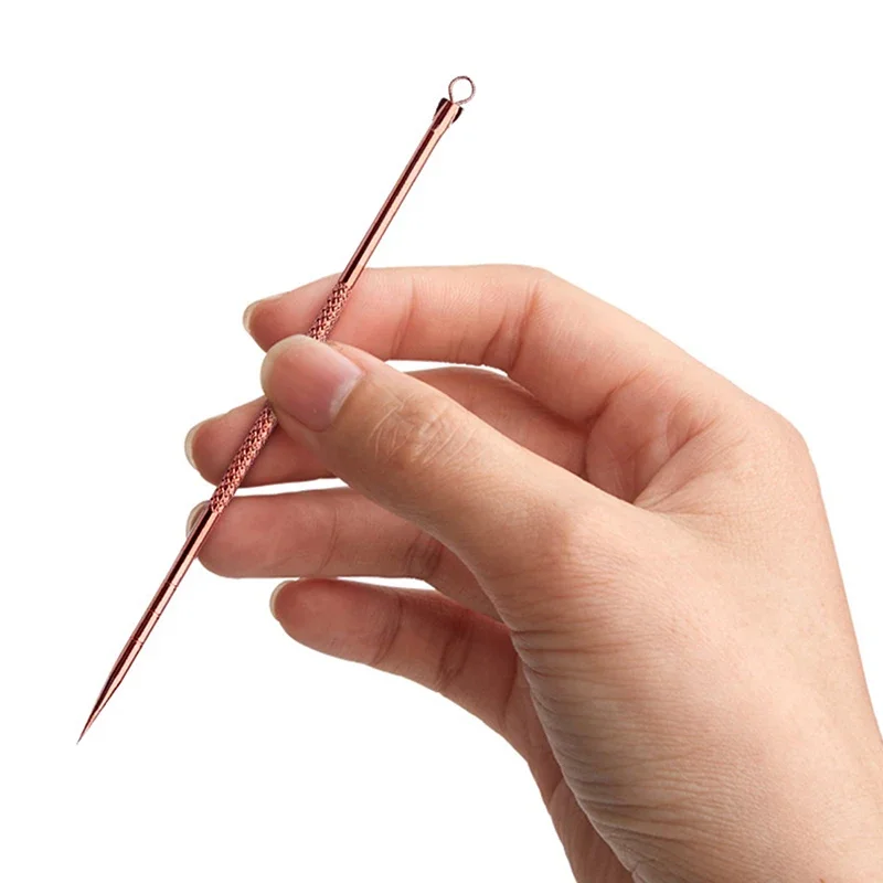 4 Stuks Mee-eter Verwijderen Naalden Zwarte Stippen Cleaner Rvs Spot Extractor Acne Behandeling Naald Gezicht Schoon Care Tool