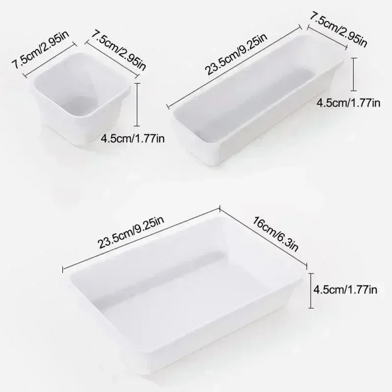 Organizador de cajones plegable en plástico para oficina y escritorio - imagen 3