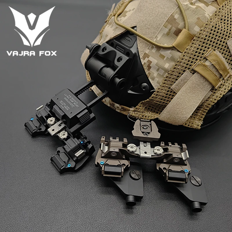 Tactical KVC RQE Universal Dual Monocular Night Vision Helmet Mount L4G19 Bracket NVG Night Vision Mounting Base Aluminum