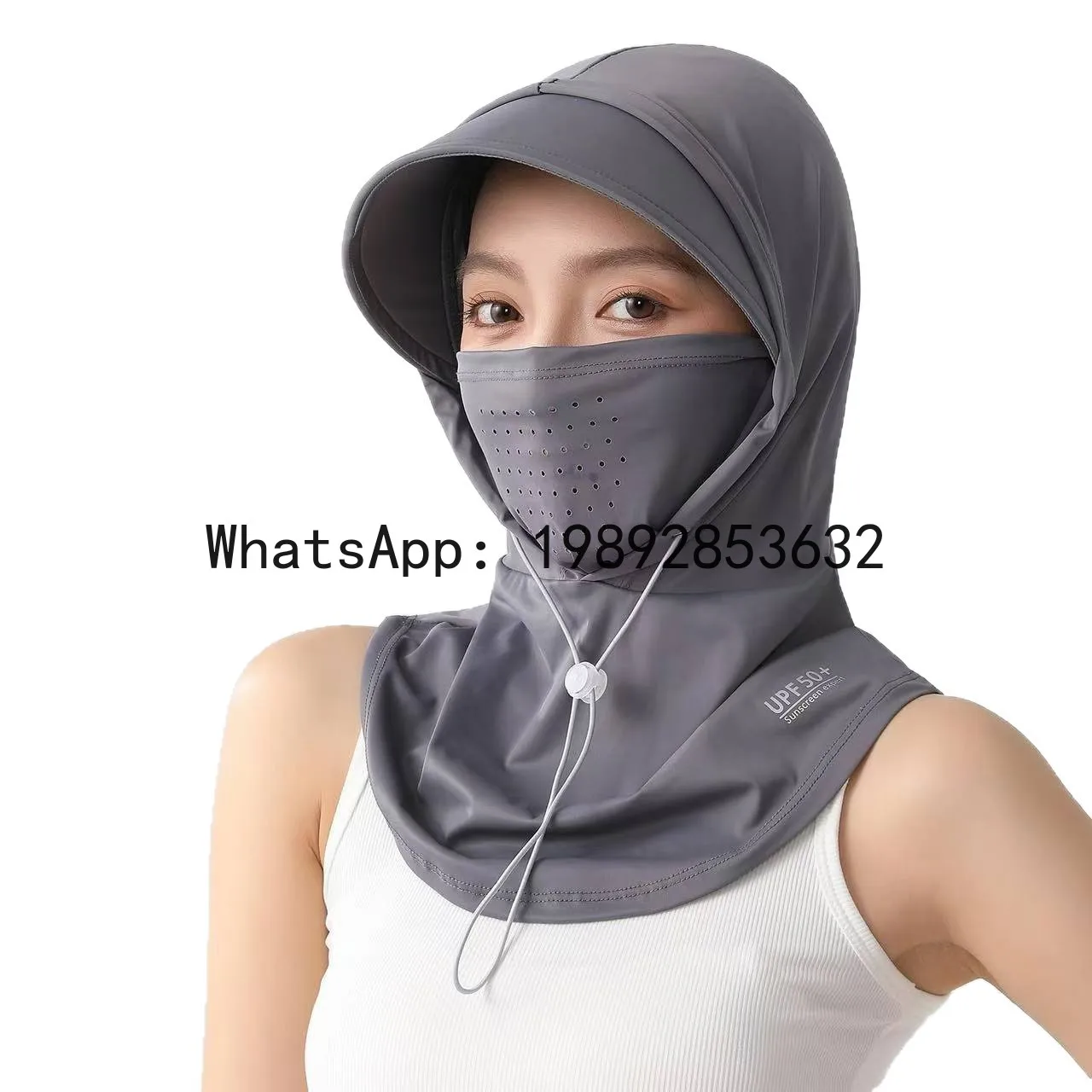 PYJ large eaves sunscreen women's summer UV protection shawl cycling neck protection integrated sun hat