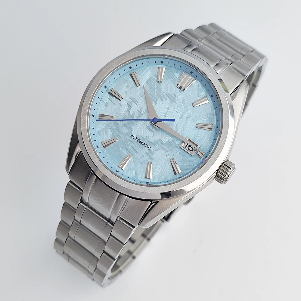 NH35 39.5mm mechanical watch for GS luxury classic business sapphire NH35 movement watch cherry blossom style dial without logo view 5