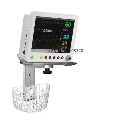 Universal Medical Rotatable monitors wall mount with basket for patient monitors