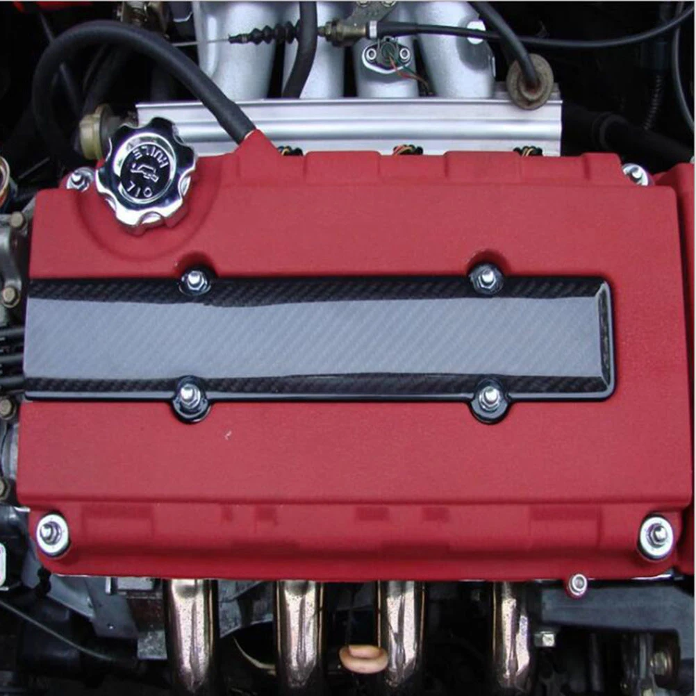 

Carbon Fiber Engine Cover Dress up Accessory Spark Plug Wire Protector Electric Modification