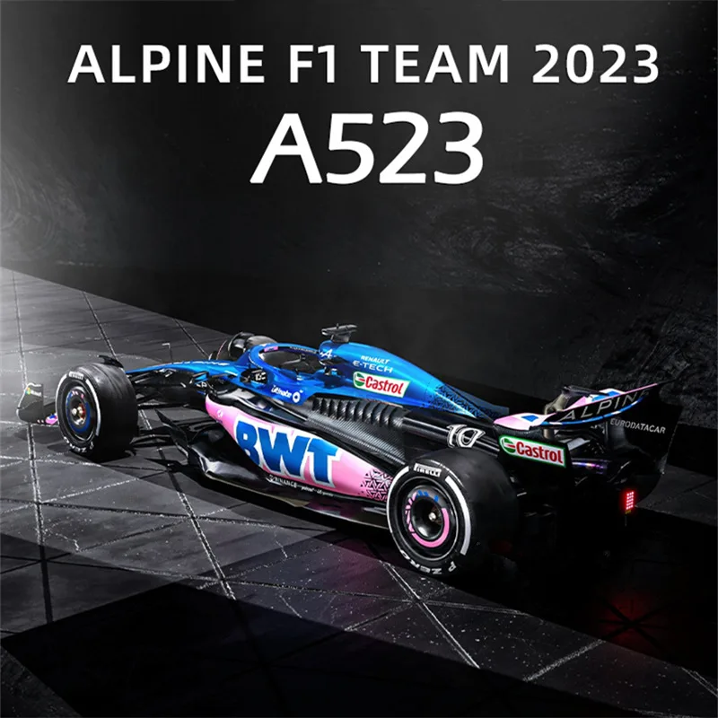 

Модель гоночного автомобиля Bburago 1: 1 Alpine F1 Team 2023 A523 10 # Pierre Gasly 31 # Esteban Ocon, модель автомобиля из сплава, литой автомобиль, модель суперкара, детские игрушки