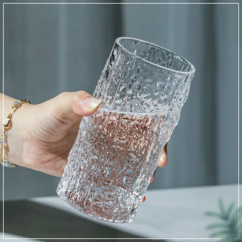 Japanese Style Tree Pattern Glass Goblet Creative Cocktail Glasses Cups Long Drinking Juice Water Cup Drinkware Bar Accessories