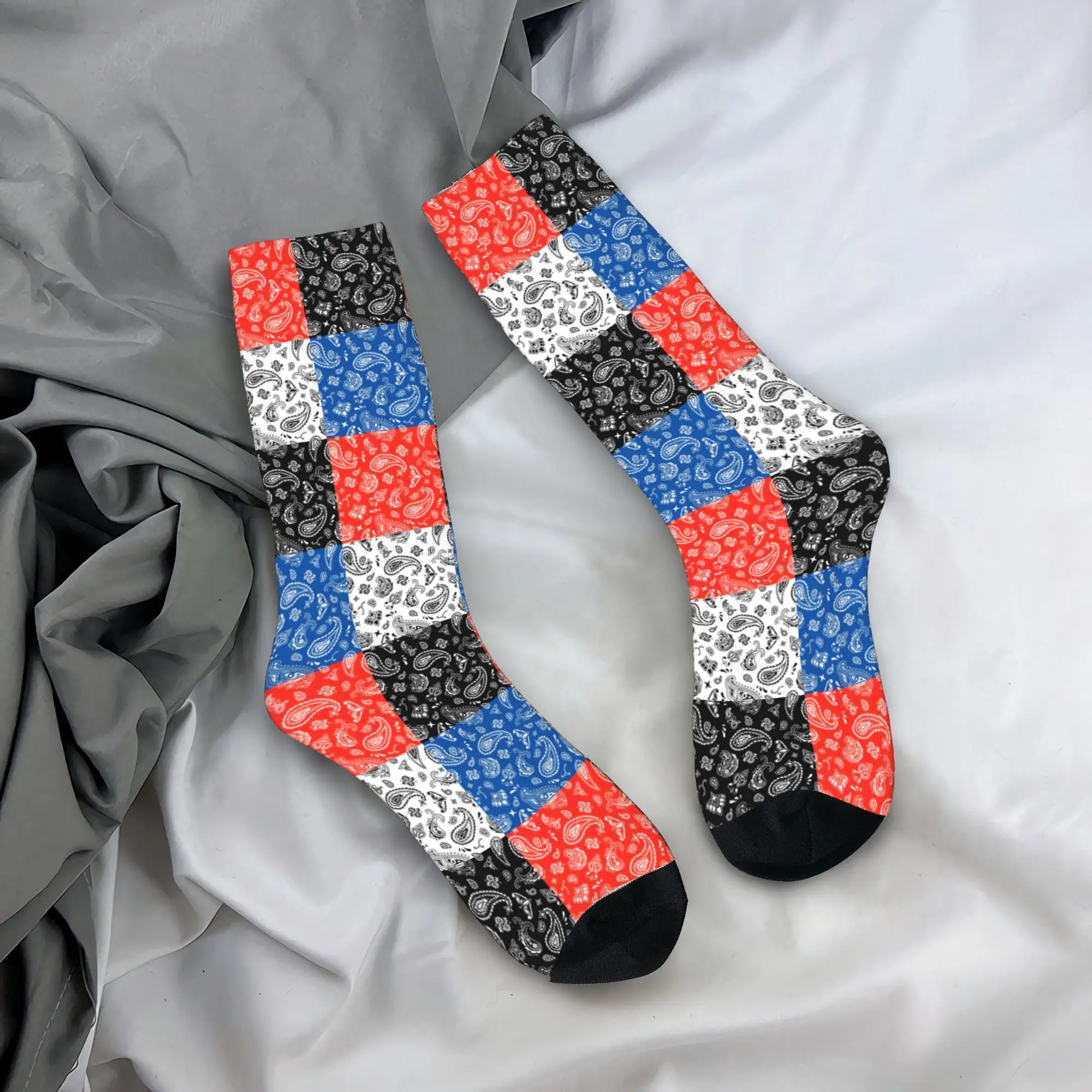 Мужские носки Swirly Paisley Art на заказ, модные классические носки унисекс с 3D принтом в стиле бохо, богемные носки с цветочной текстурой