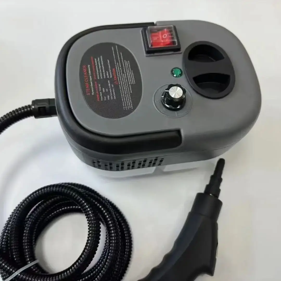 Ручной пароочиститель с системой нагрева мощностью 2500 Вт, самоочищающейся щеткой, шлангом 10 м — быстрая пара за 30 секунд