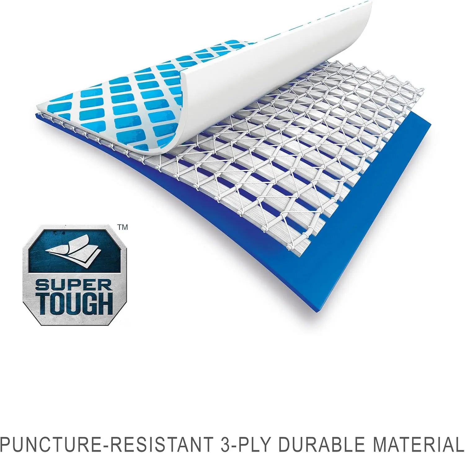 إطار مستطيل مقاس 14.75 × 86 بوصة × 33 بوصة فوق الأرض في الفناء الخلفي لحمام السباحة مع صمام التحكم في التدفق للتصريف السريع، أزرق #5