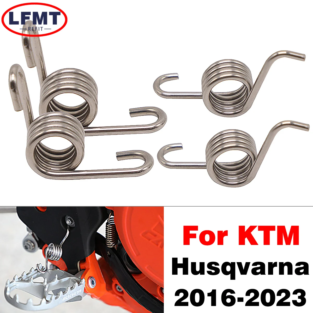 Motorcycle Footpegs Foot Pegs Footrest Spring For KTM SX SXF EXC EXC XC XCF XCW XCFW For Husqvarna TC FC FE TE FS 1998-2022 2023