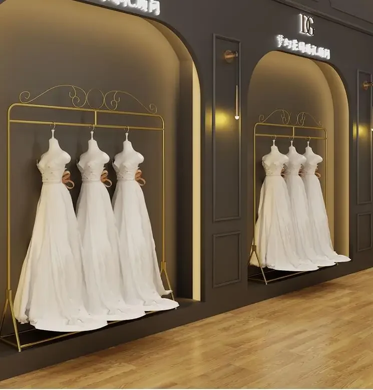 Studio Studio Dress Xiuhefu Wedding Dress Display Clothing Store Cheongsam Special Floor Display Clothes Hanging Shelf