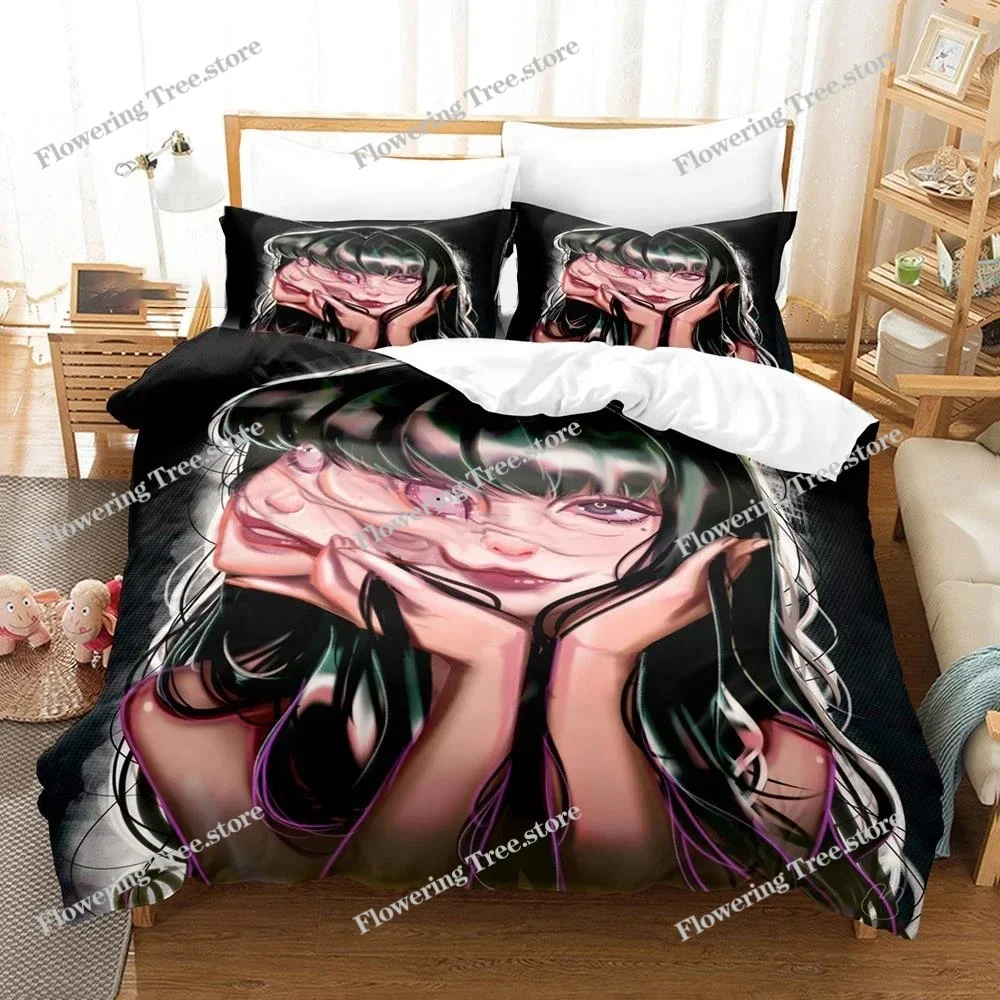 

3D Printed Junji Ito Manga Bedding Set Boys Girls Twin Queen Size Duvet Cover Pillowcase Bed Kids Adult Home Textileextile