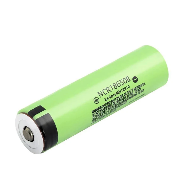 NCR18650B 18650 Battery 3.7V 3400mAh High Capacity Pointed Top Lithium Cell for Portable Fan Shaver Power Bank