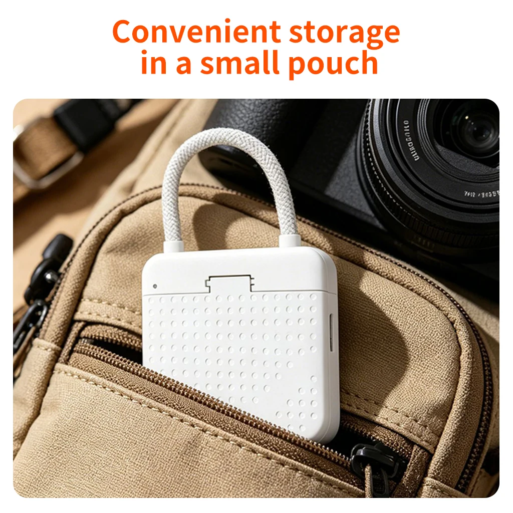 Tragbare Aufbewahrungsbox für Kartenlesegeräte, ideal für Fotografen auf Reisen und bei Außenaufnahmen, mit Schnellladeanschluss Typ C, passend für SD- und TF-Karten sowie SIM-Kartenhalter. – Detail 8