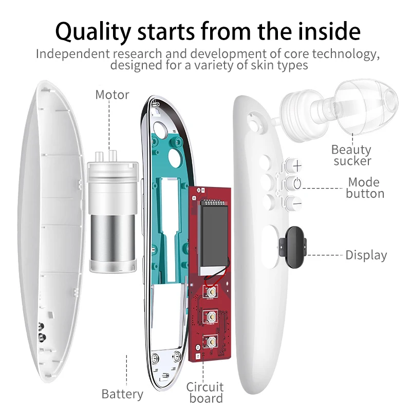 Electric Suction Blackheads Deep Cleansing Pore Cleaner Black Head Removal Rechargeable Strong Vacuum Suction Blackhead Remover
