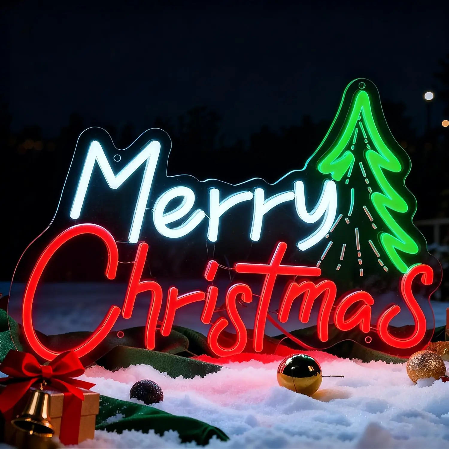 Merry Christmas Neon Sign USB Powered LED Neon Light,Christmas Party Home Bedroom Window Bar Holiday Decoration Gift Night Light - view 5