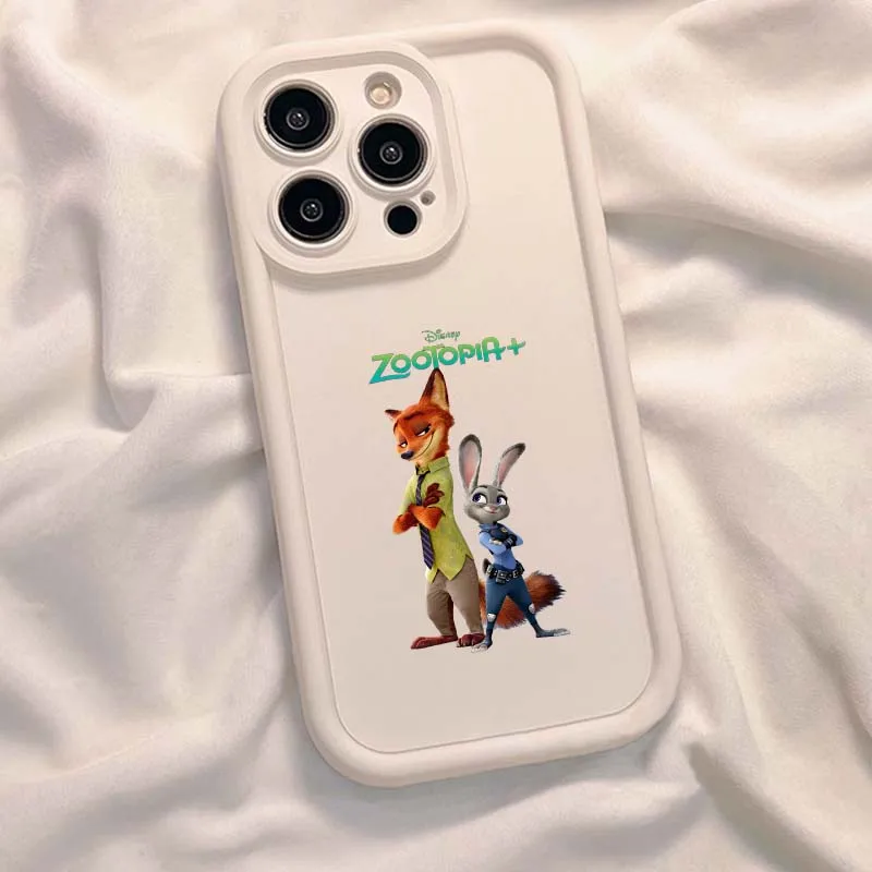 ديزني Zootopia بولي TPU اللوحة قضية الهاتف المحمول آيفون 16 15 14 13 12 برو ماكس أنيمي غطاء مقاوم للصدمات الكرتون متجمد قذيفة