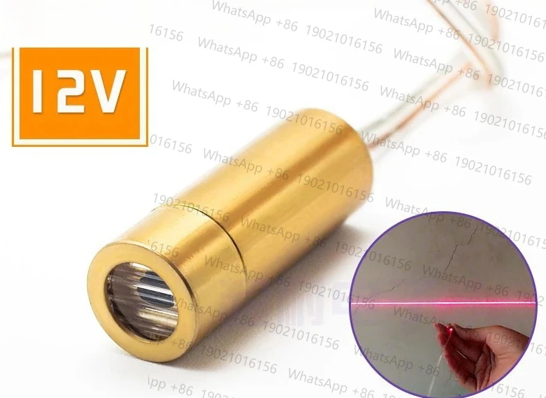 

10PCS 12V red light straight laser lamp 650nm 5mw horizontal locator diode module laser head