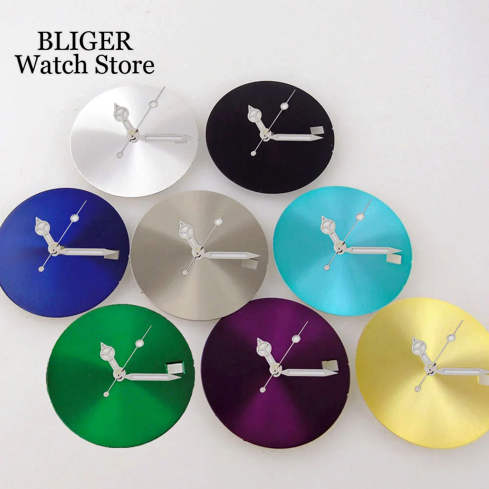 New 28.5mm Mod Sunburst Watch Dial Face Fit NH35A NH36A Movement Black White Blue Green Gray Purple Gold Watch Accessories