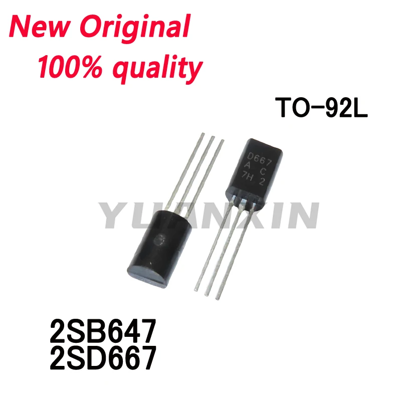 100/PCS New Original 2SB647 2SD667 TO-92L Power Transistor IC Chip In Stock Fast Delivery