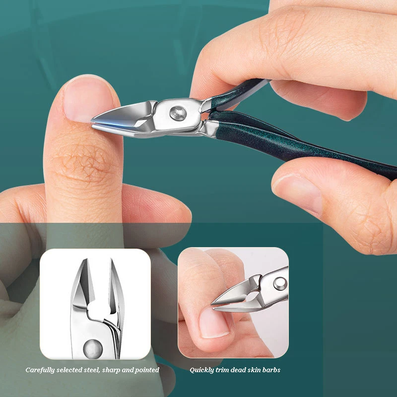 Tagliaunghie antispruzzo, tagliaunghie portatili in acciaio inossidabile, pinze per unghie, set di strumenti per tagliare le unghie e nail art